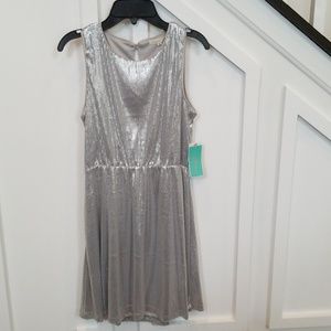 Copper Key Silver Sequin Dress